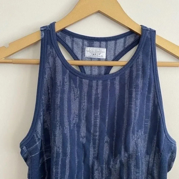 Athleta Ikat Pure Seemless Navy Tank Top - Picture 7 of 8